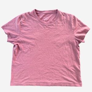 Everlane Dusty Rose Box-Cut Short Sleeve Tee